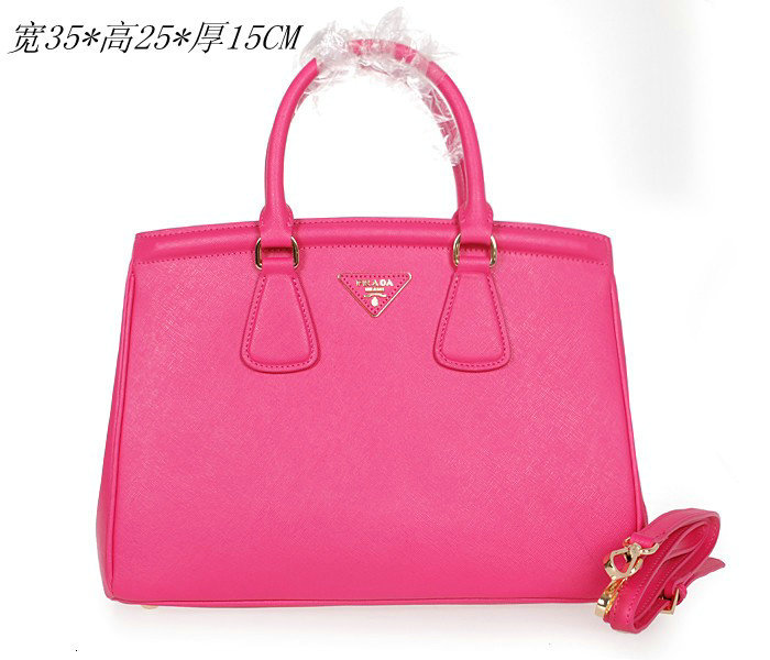 2014 Prada saffiano calfskin BN2308 rosered